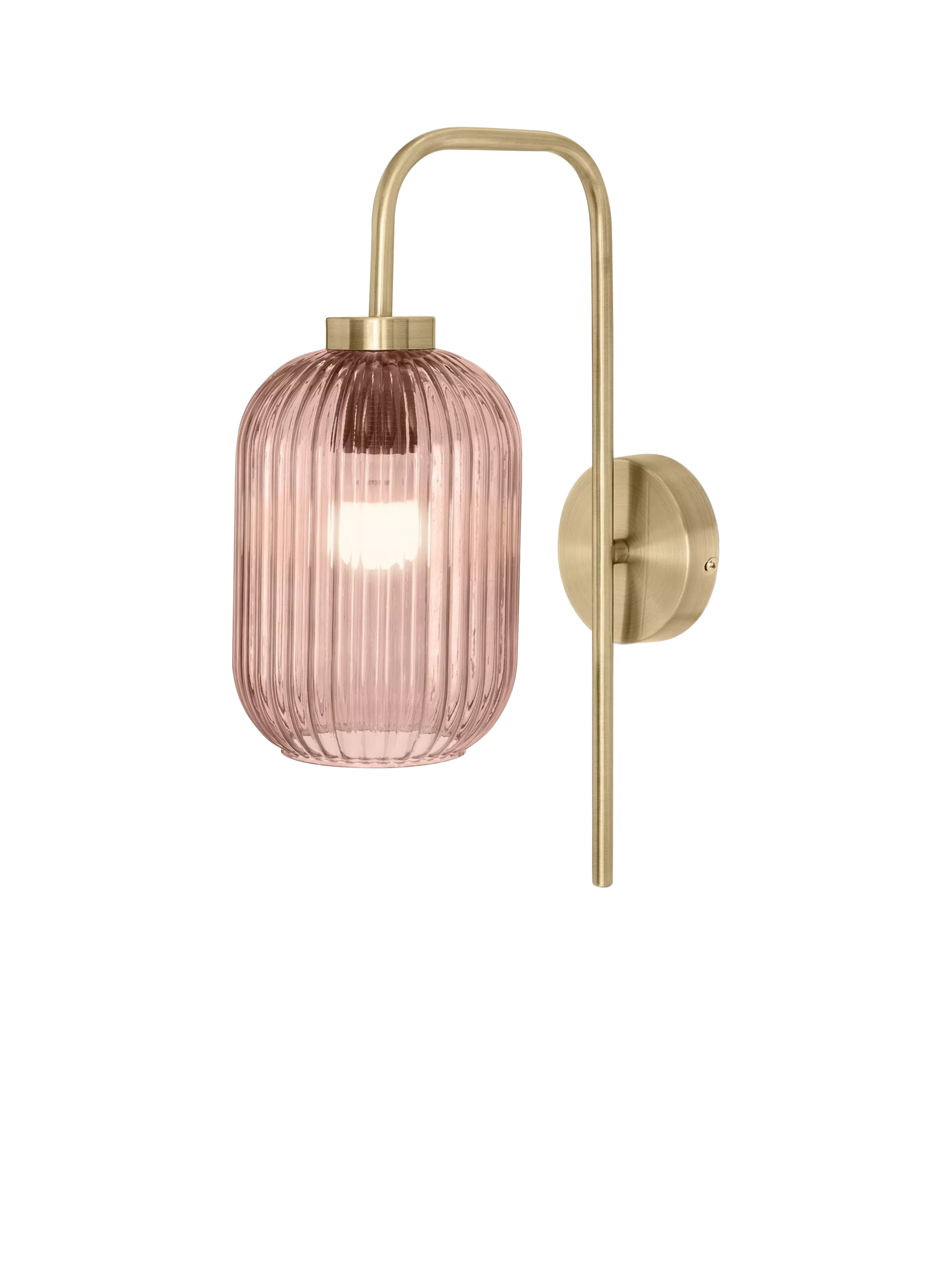 MADE Briz pink wall light textured glass (British brand)