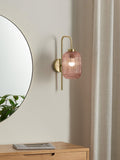 MADE Briz pink wall light textured glass (British brand)