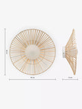 MADE Piper Weaver flush wall light with bamboo weave shade - British product