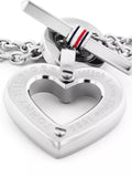 Tommy Hilfiger heart pendant chain bracelet in silver, imported from the UK