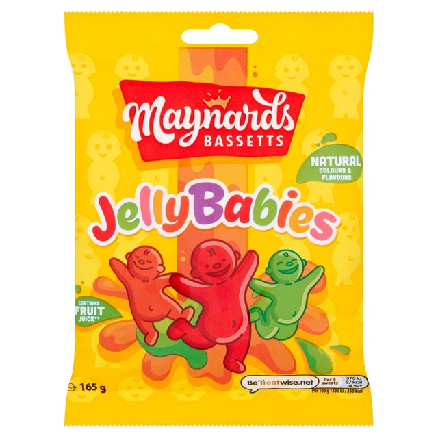 Maynards Bassetts Jelly Babies Sweets Bag   165g