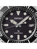 Seiko Prospex Solar Diver watch black dial silver bracelet (British brand)