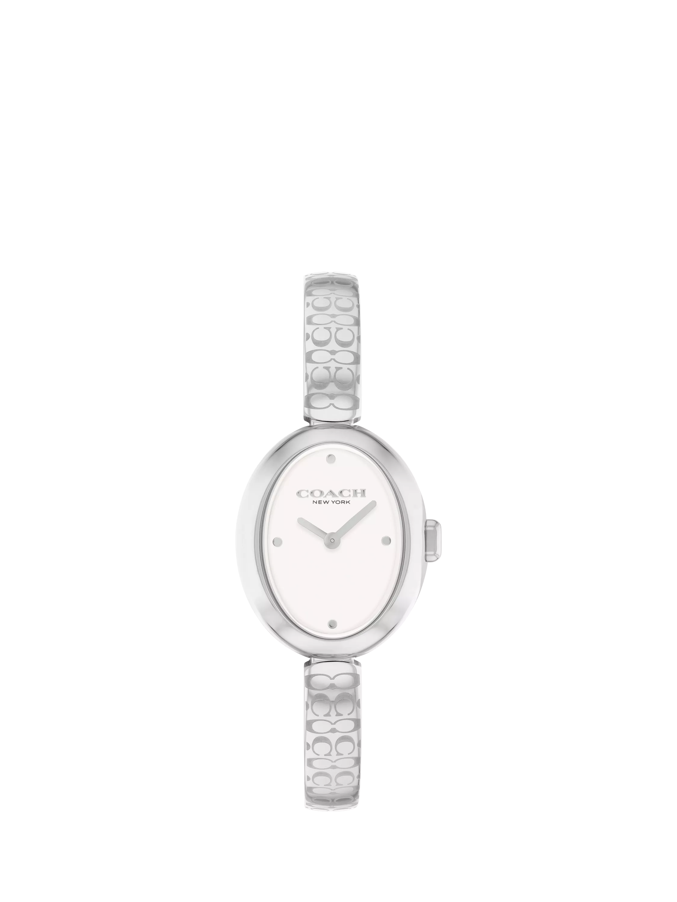 Coach Sammy watch oval stainless steel white dial, imported from the UK