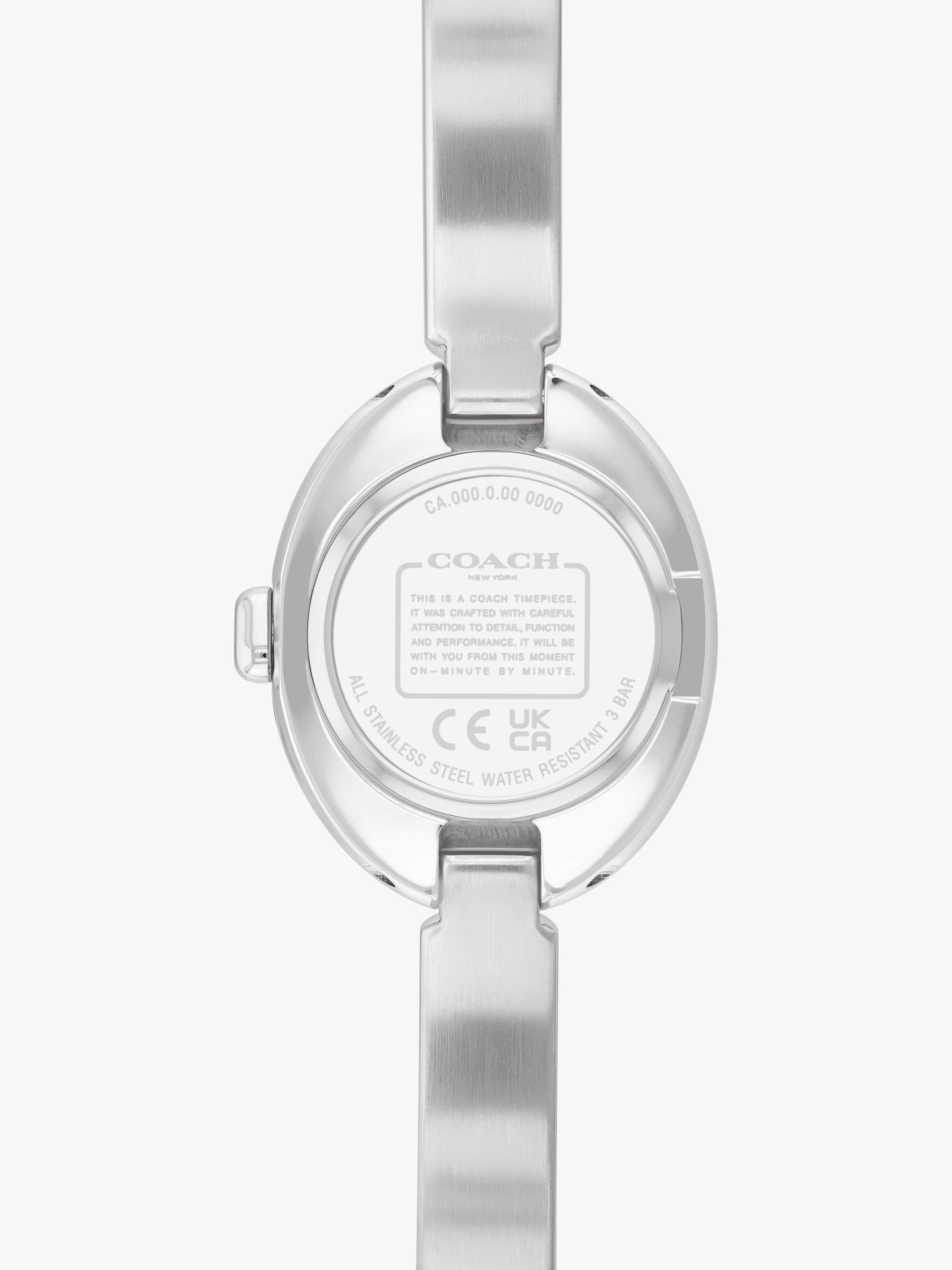 Coach Sammy watch oval stainless steel white dial, imported from the UK