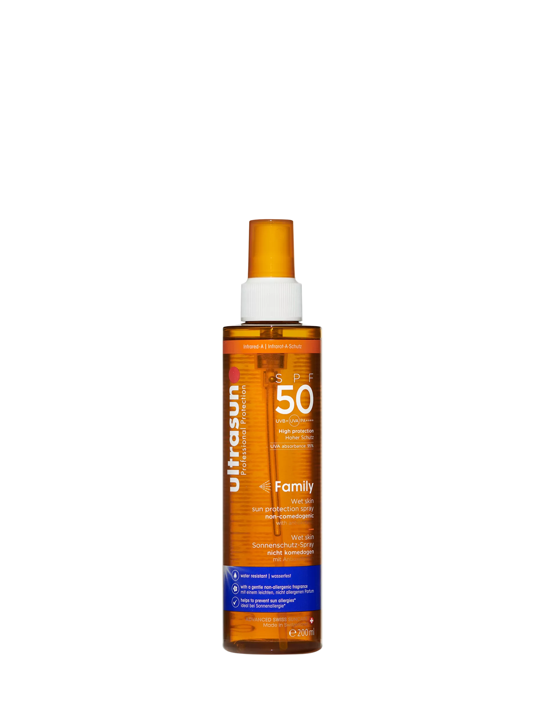 Ultrasun sun protection spray SPF 50 200ml, imported from the UK
