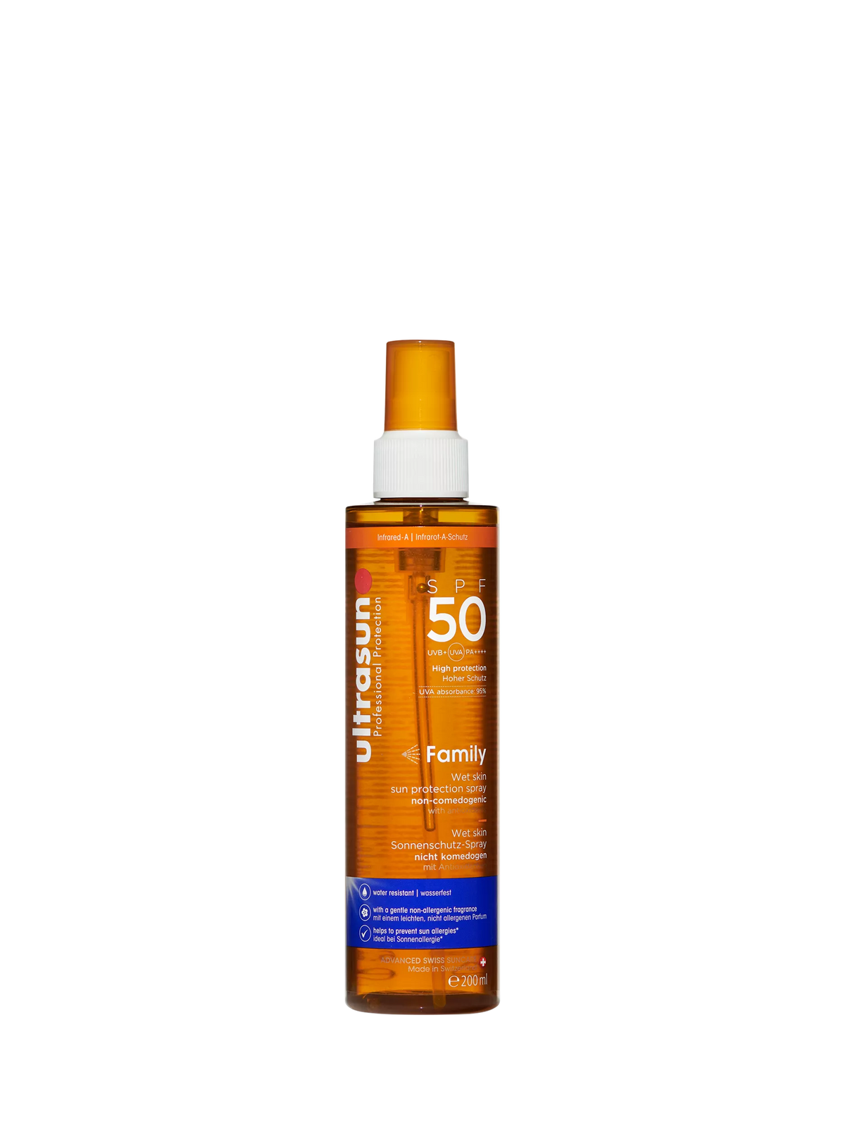 Ultrasun sun protection spray SPF 50 200ml, imported from the UK