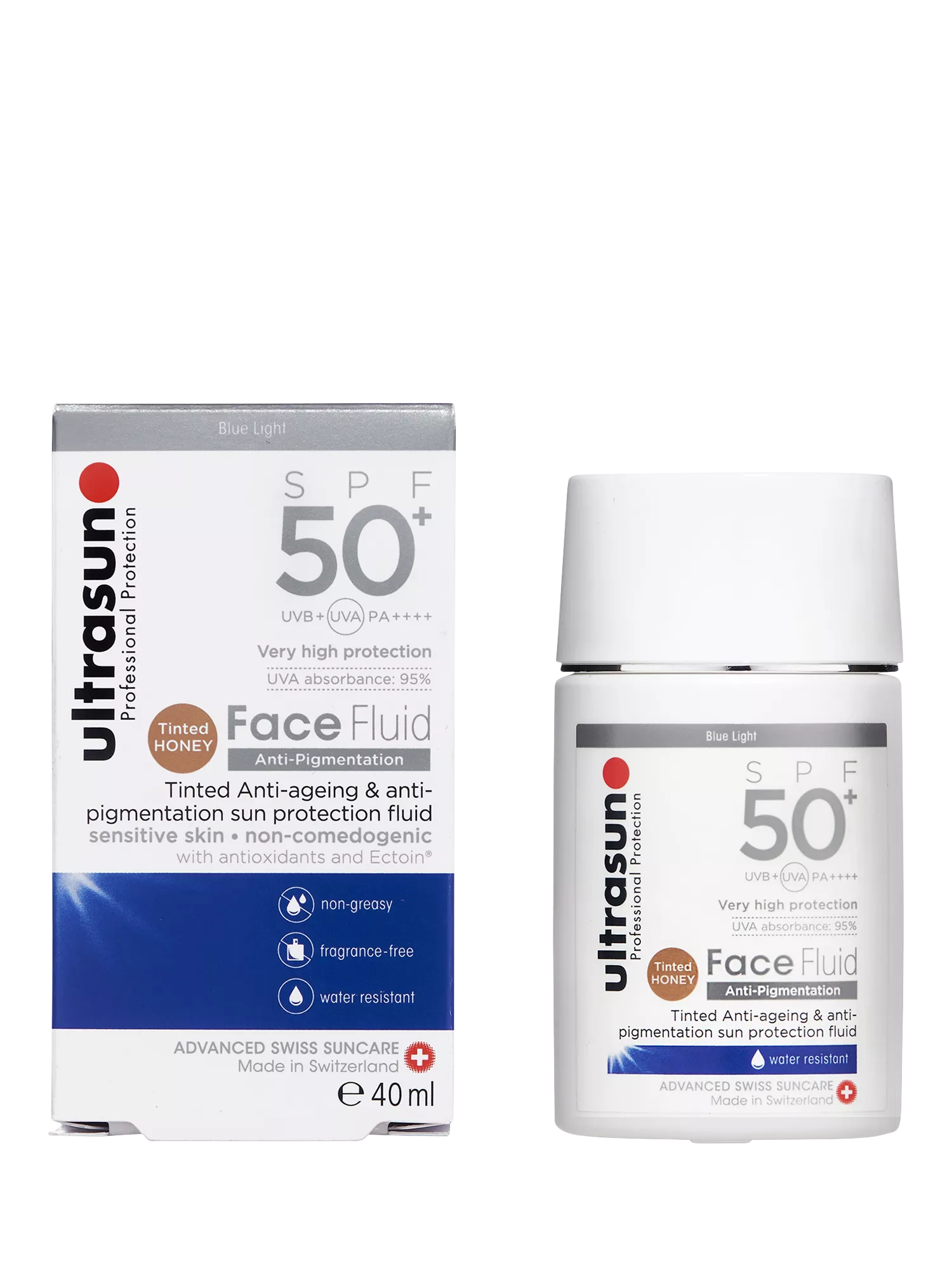 Ultrasun tinted face fluid SPF50+ 40ml, imported from the UK