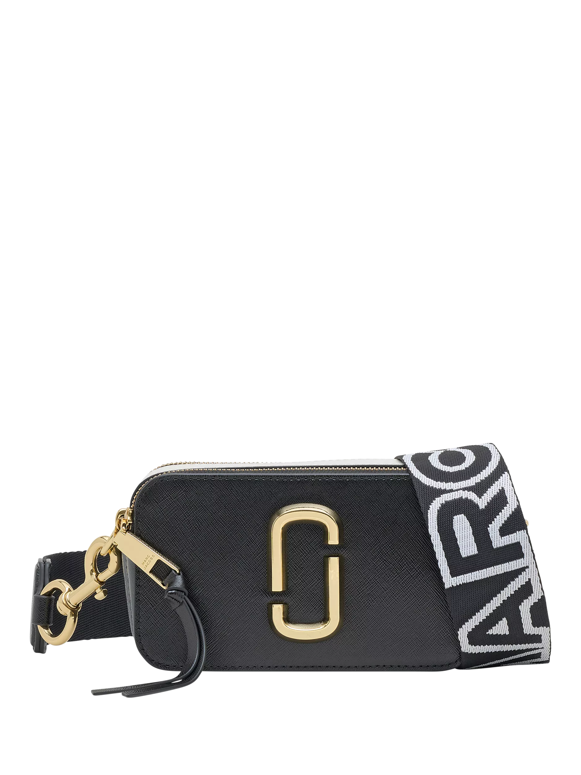 Marc Jacobs Snapshot Leder Umhängetasche, Schwarz