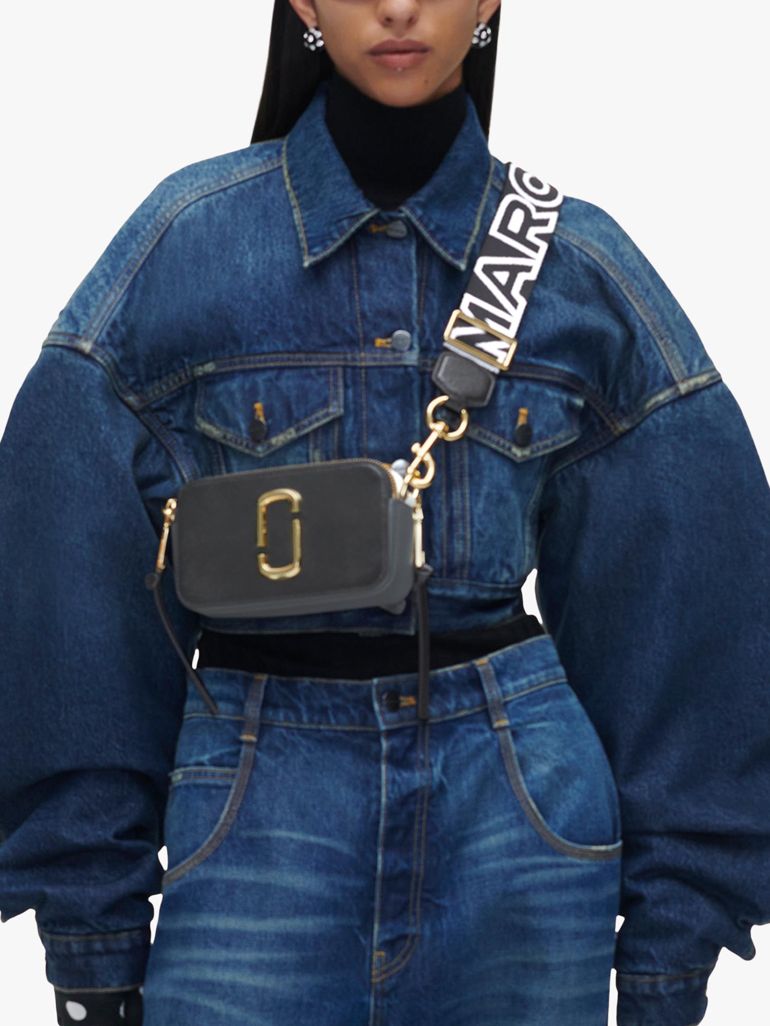 Marc Jacobs Snapshot Umhängetasche aus schwarzem Leder (Britische Marke)
