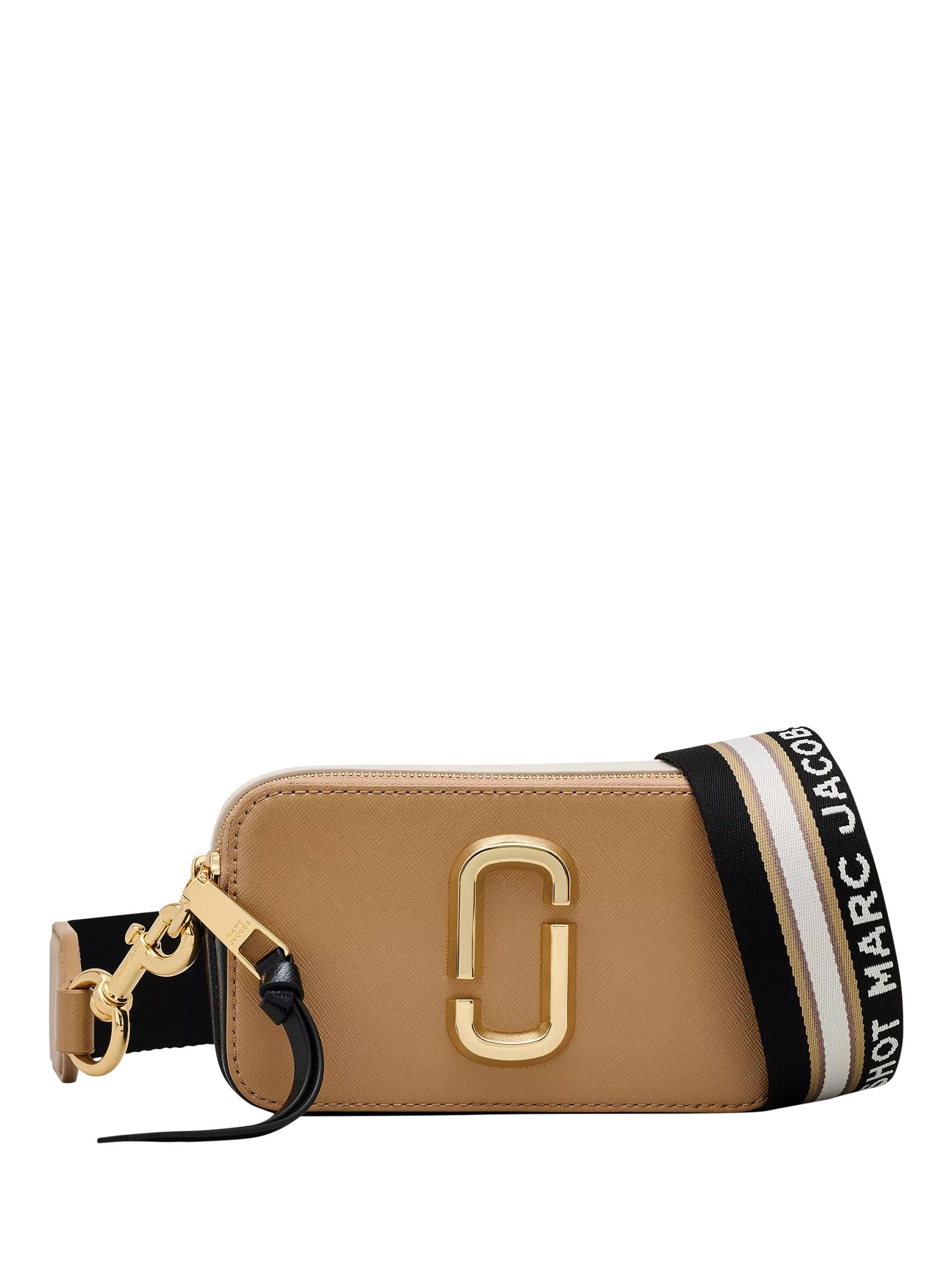 Marc Jacobs Snapshot Leder Umhängetasche, Schwarz