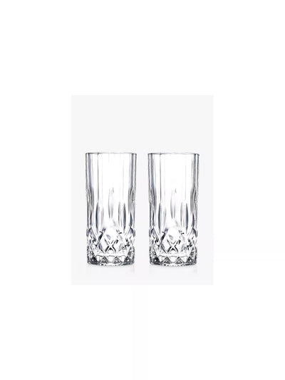 John Lewis John Lewis Paloma Opera Crystal Glass Highball Set of 2 350ml Clear- Buy online at McGrocer