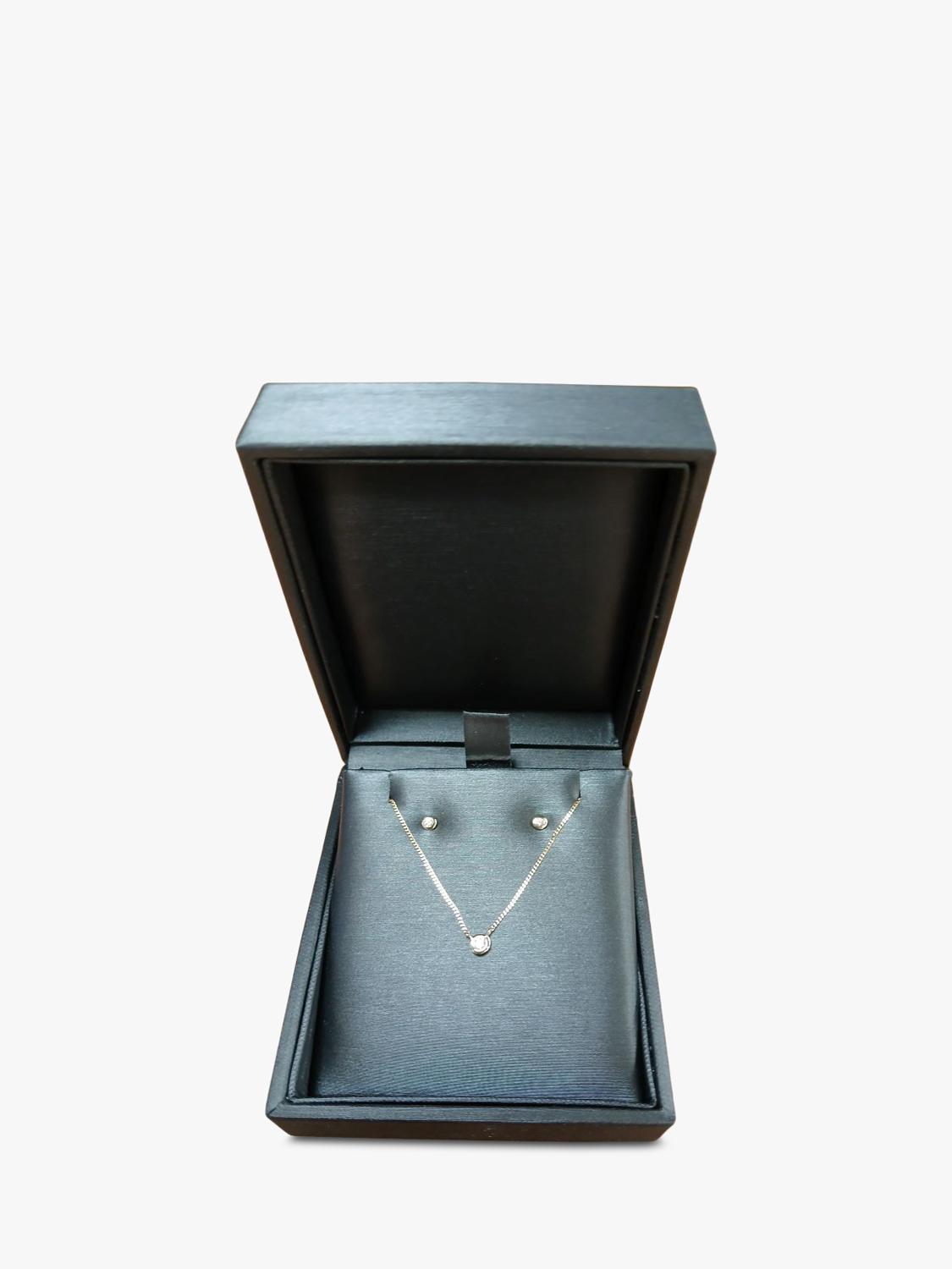 E.W Adams 9ct gold diamond jewellery set, imported from the UK