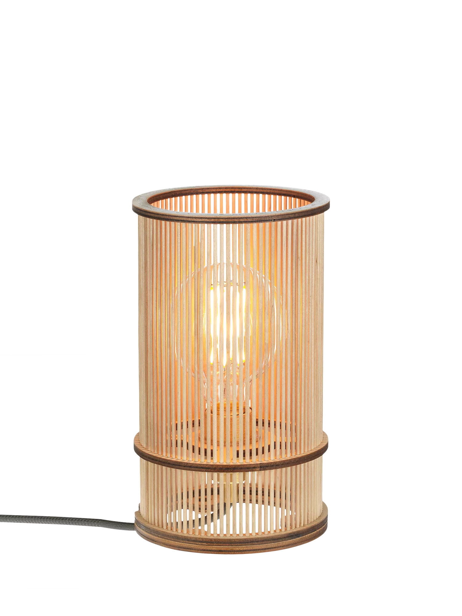 Tom Raffield Artus table lamp birch wood, UK version