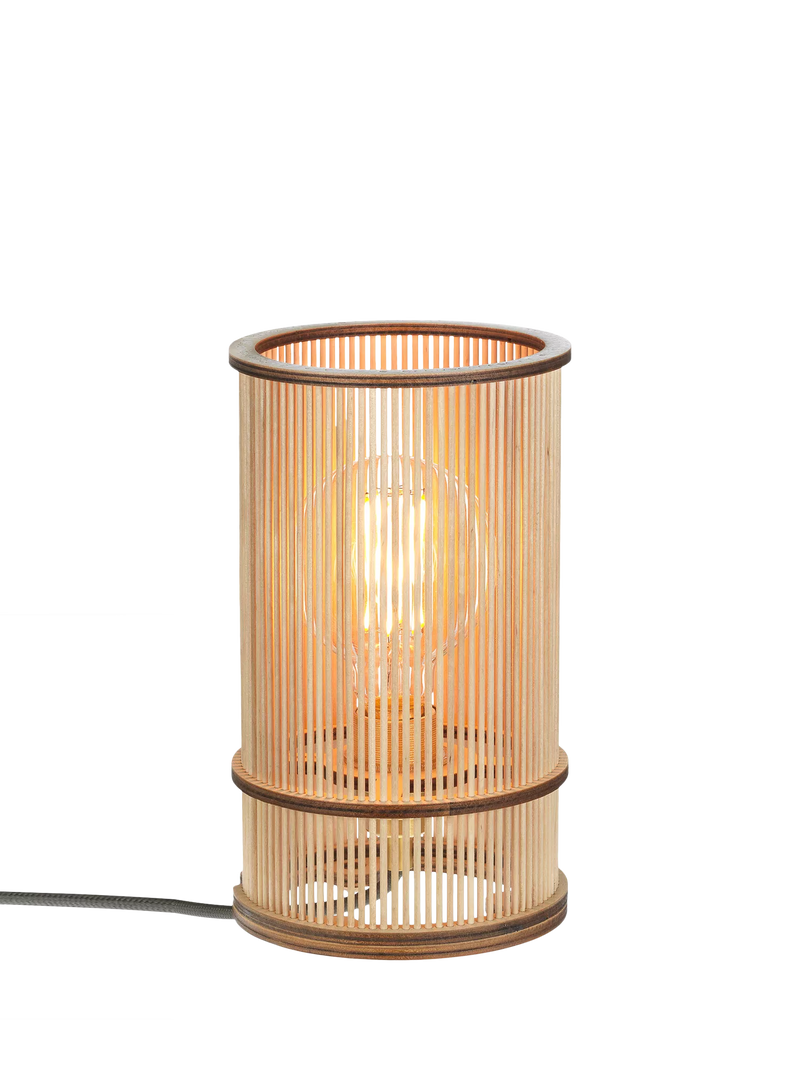 Tom Raffield Artus table lamp birch wood, UK version