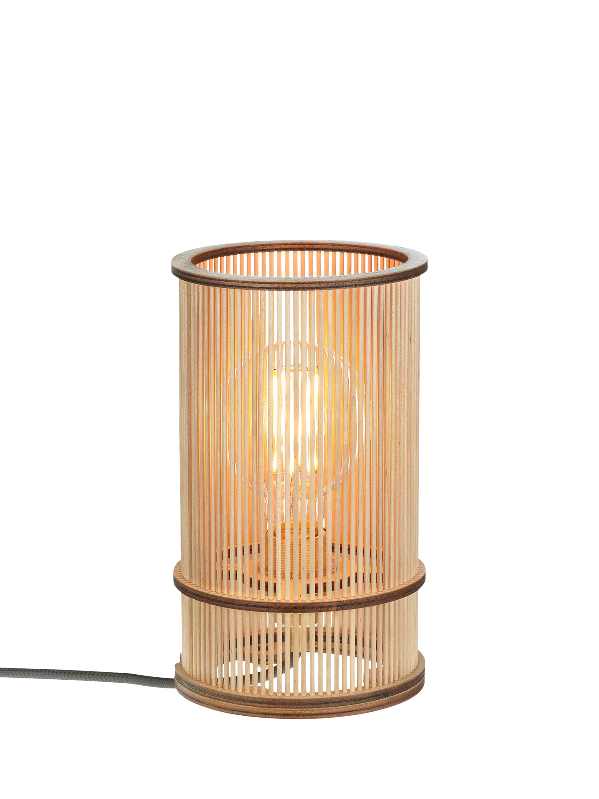 Tom Raffield Artus table lamp birch wood, UK version