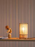 Tom Raffield Artus table lamp birch wood, UK version