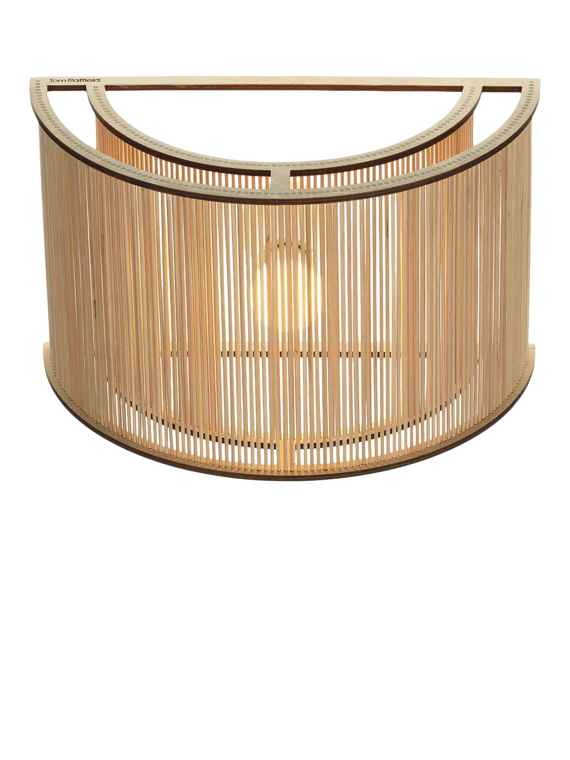 Tom Raffield wall light Birch, imported from the UK