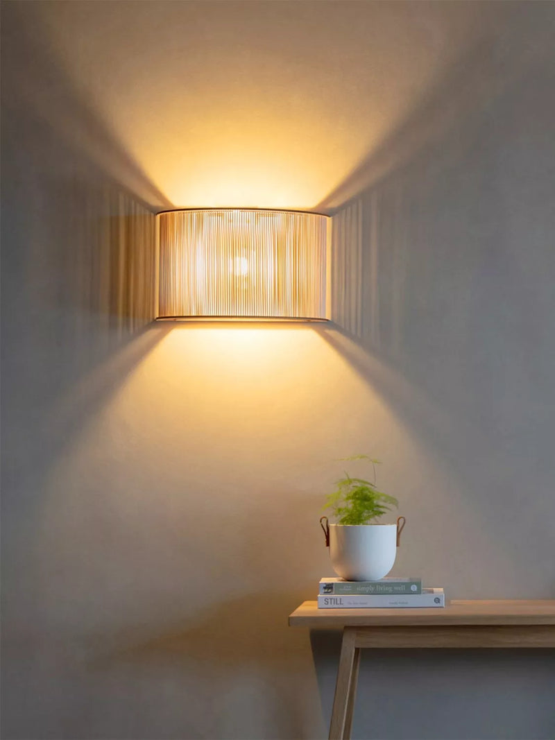 Tom Raffield wall light Birch, imported from the UK