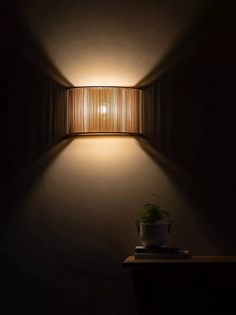 Tom Raffield wall light Birch, imported from the UK