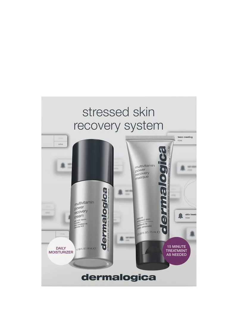 Dermalogica Stressed Skin Recovery System skincare gift set, imported from the UK
