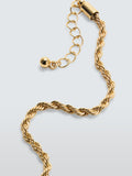 John Lewis rope chain bracelet gold toned 17cm, imported from the UK