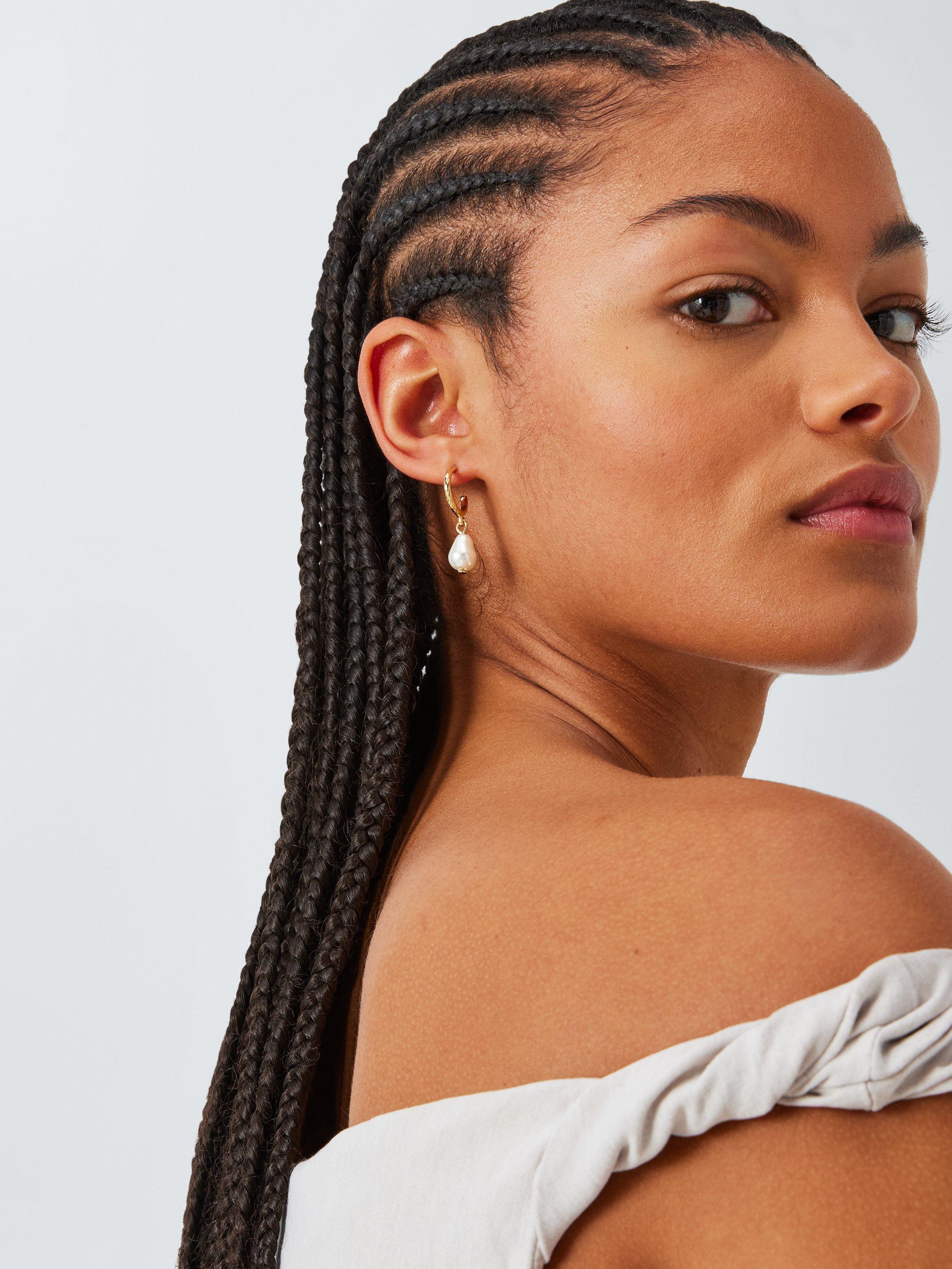 John Lewis gold hoop earrings trio set, UK version
