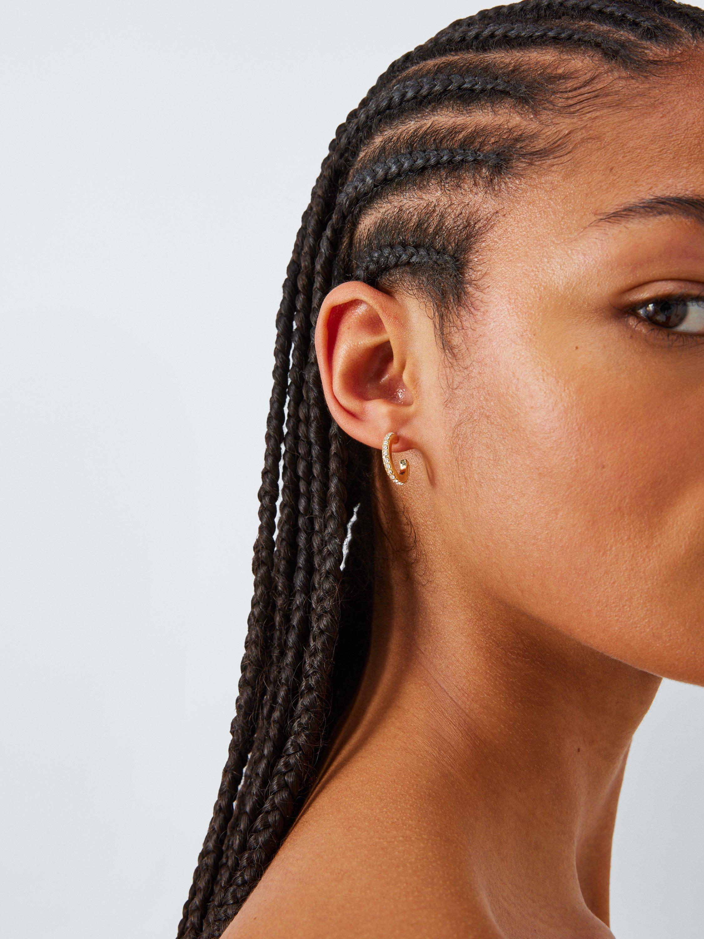 John Lewis gold hoop earrings trio set, UK version
