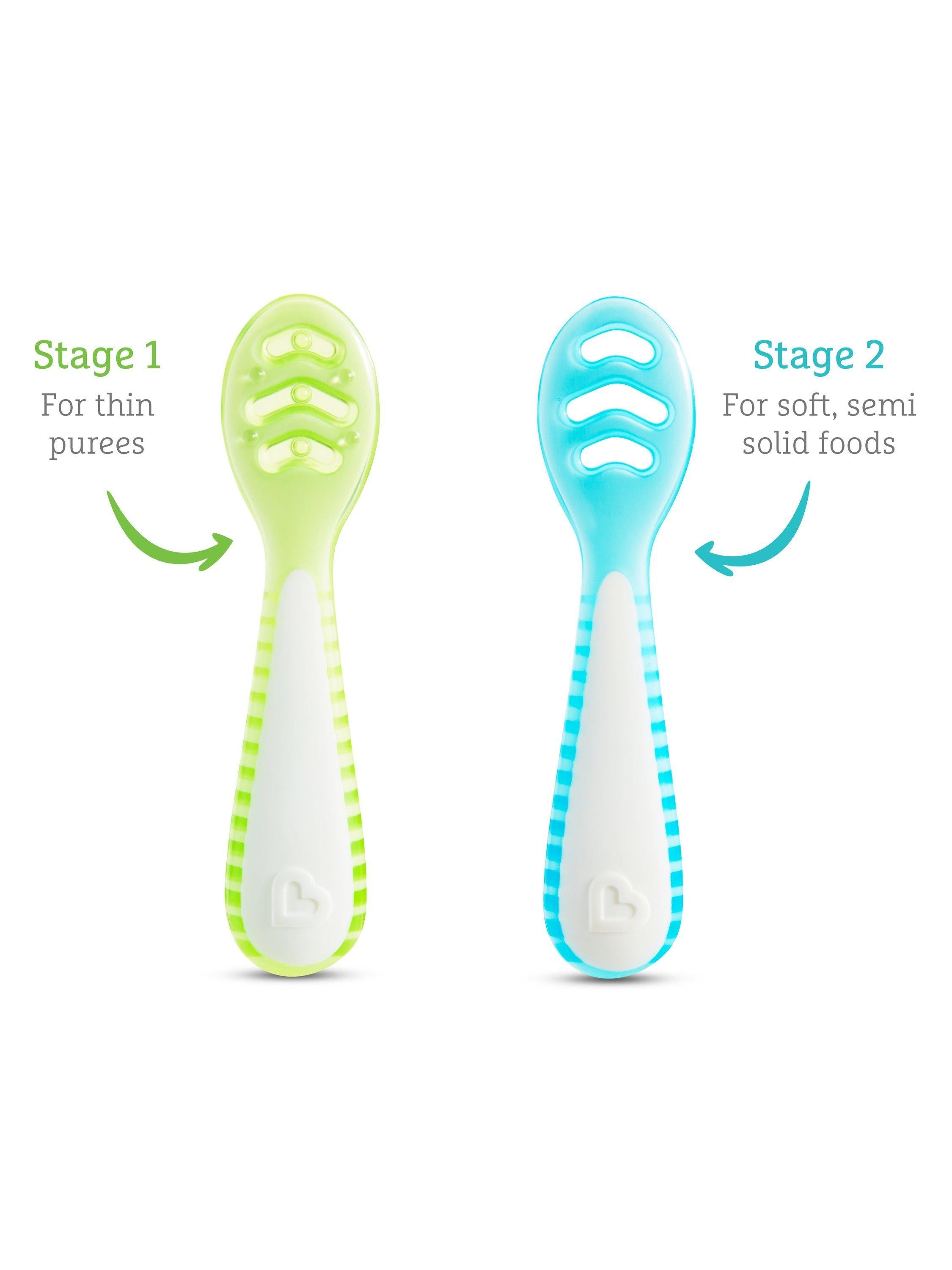 Munchkin Gentle Dip weaning spoons pack 3, imported from the UK