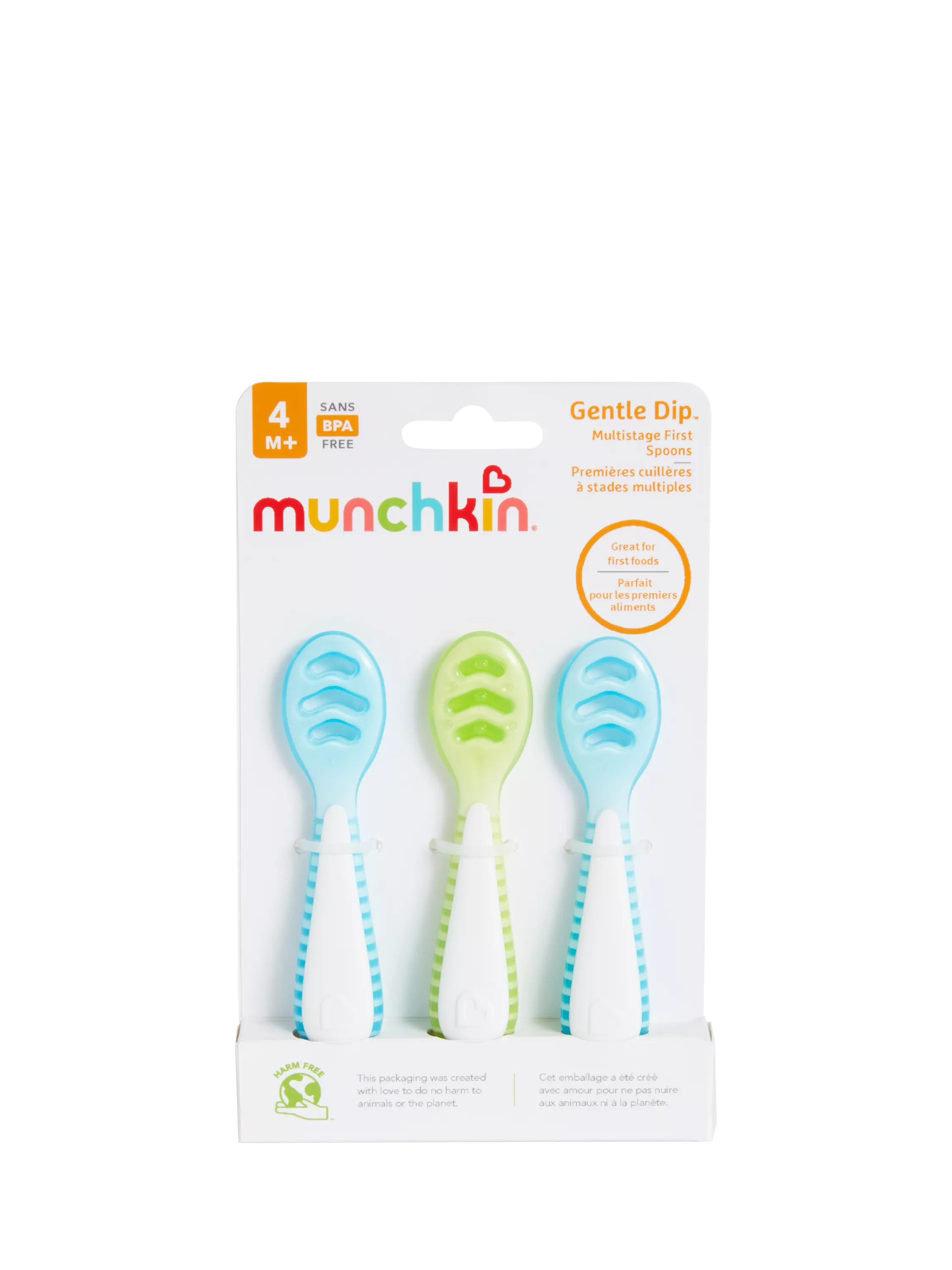 Munchkin Gentle Dip weaning spoons pack 3, imported from the UK