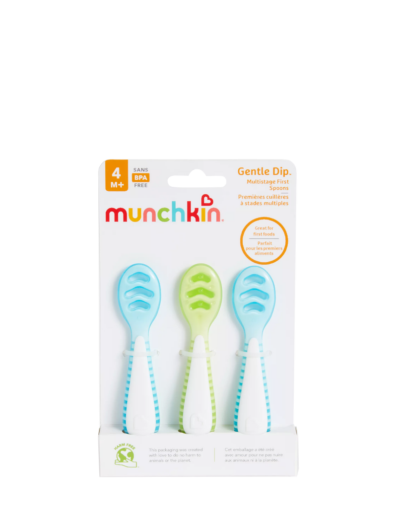Munchkin Gentle Dip weaning spoons pack 3, imported from the UK