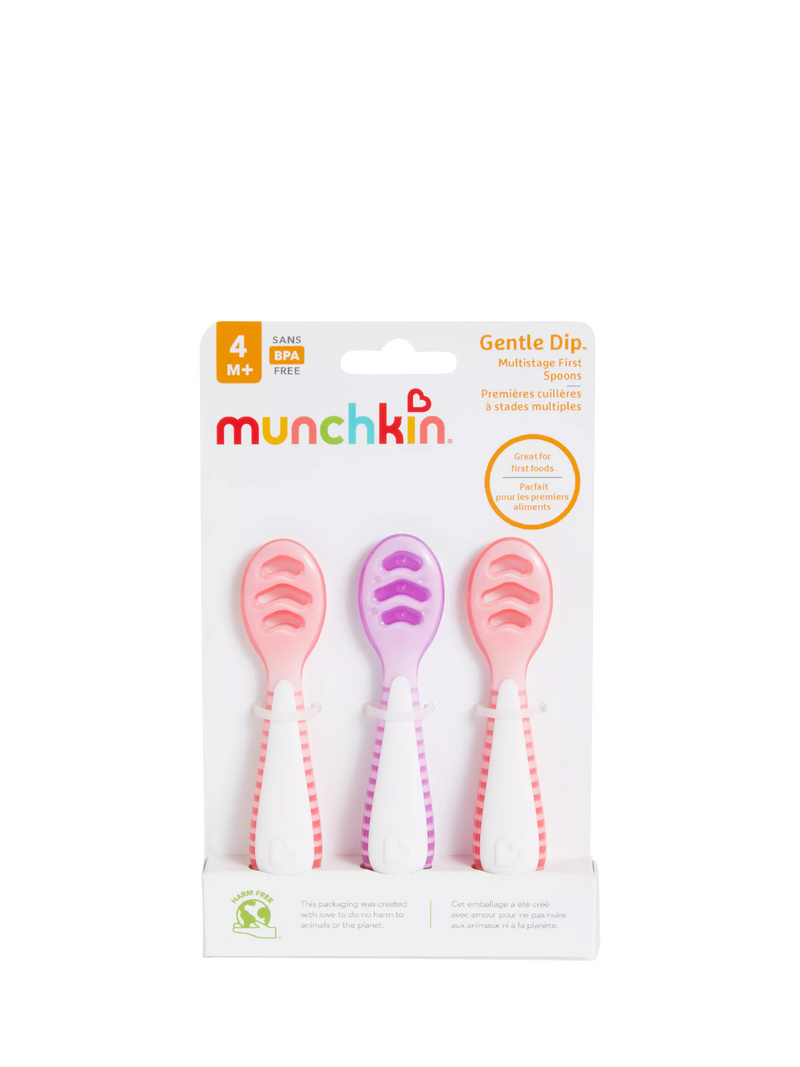 Munchkin Gentle Dip weaning spoon pack of 3, imported from the UK