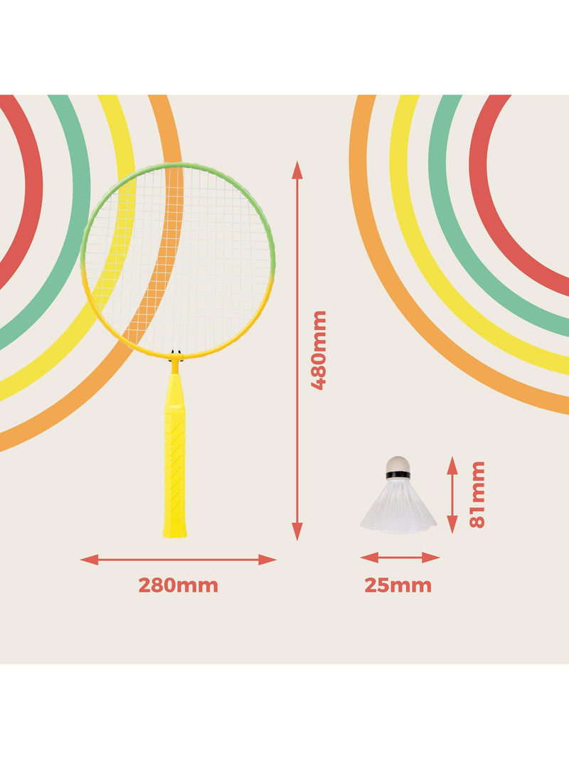 Mookie Mini Badminton Set two rackets shuttlecocks, UK version