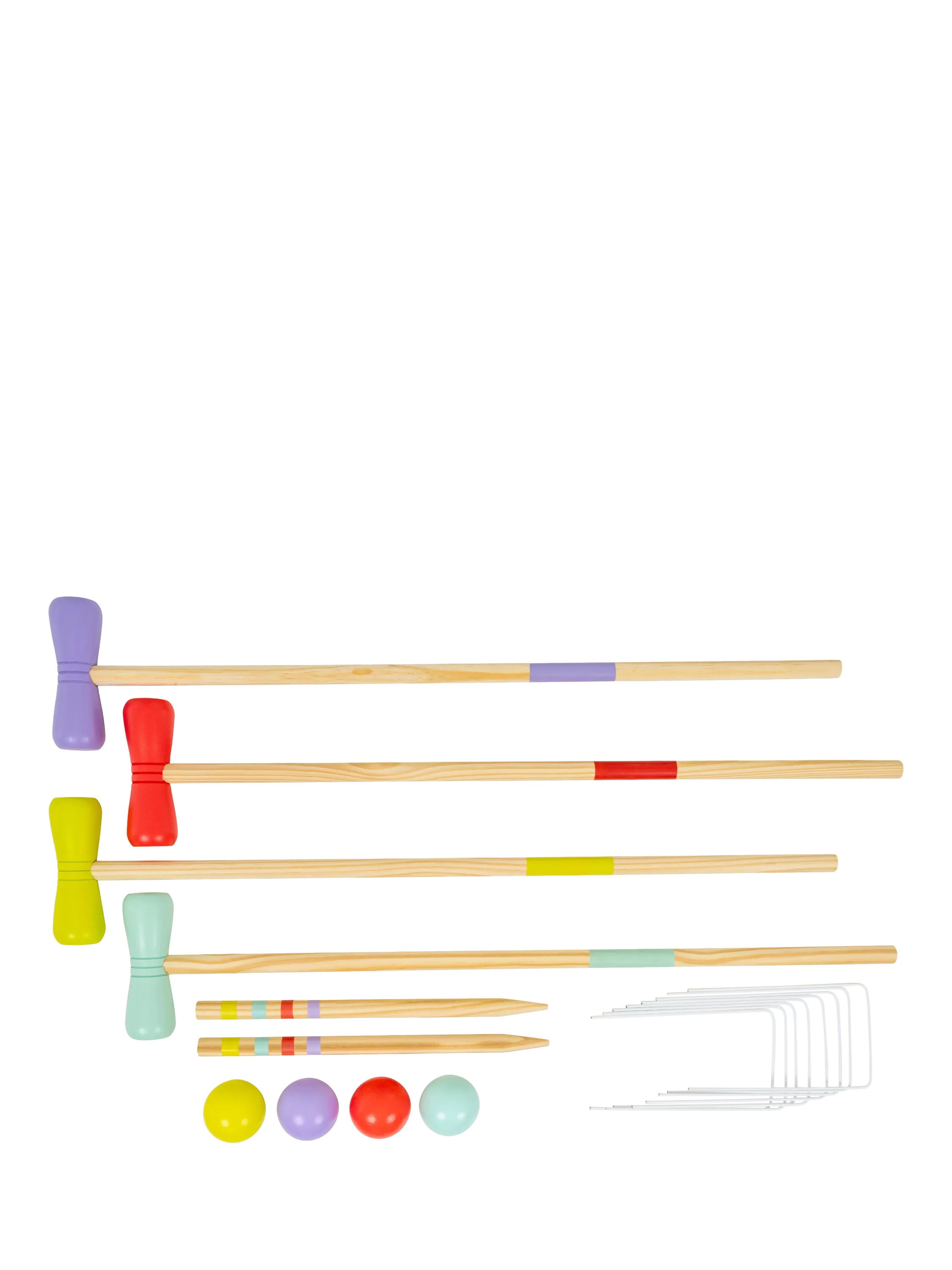 Mookie wooden croquet set for kids with mallets and balls (British brand)