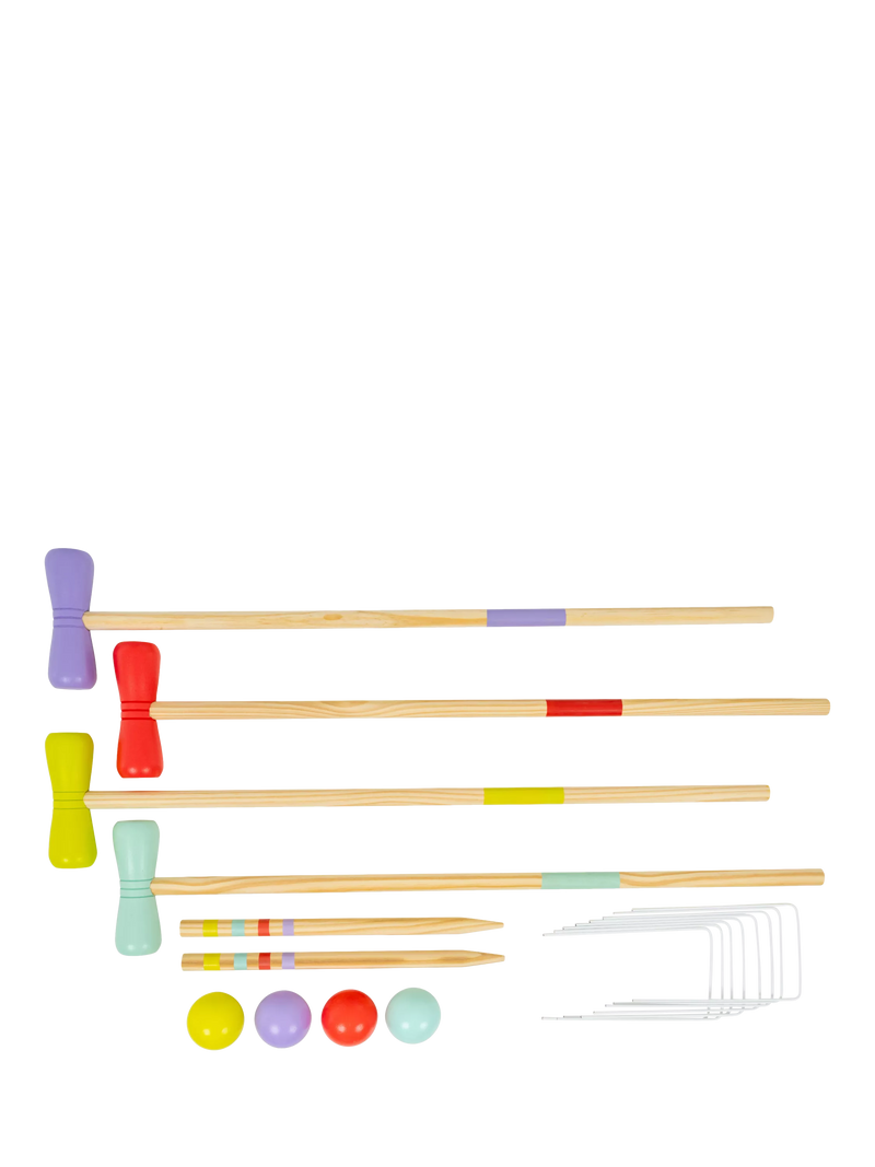 Mookie wooden croquet set for kids with mallets and balls (British brand)