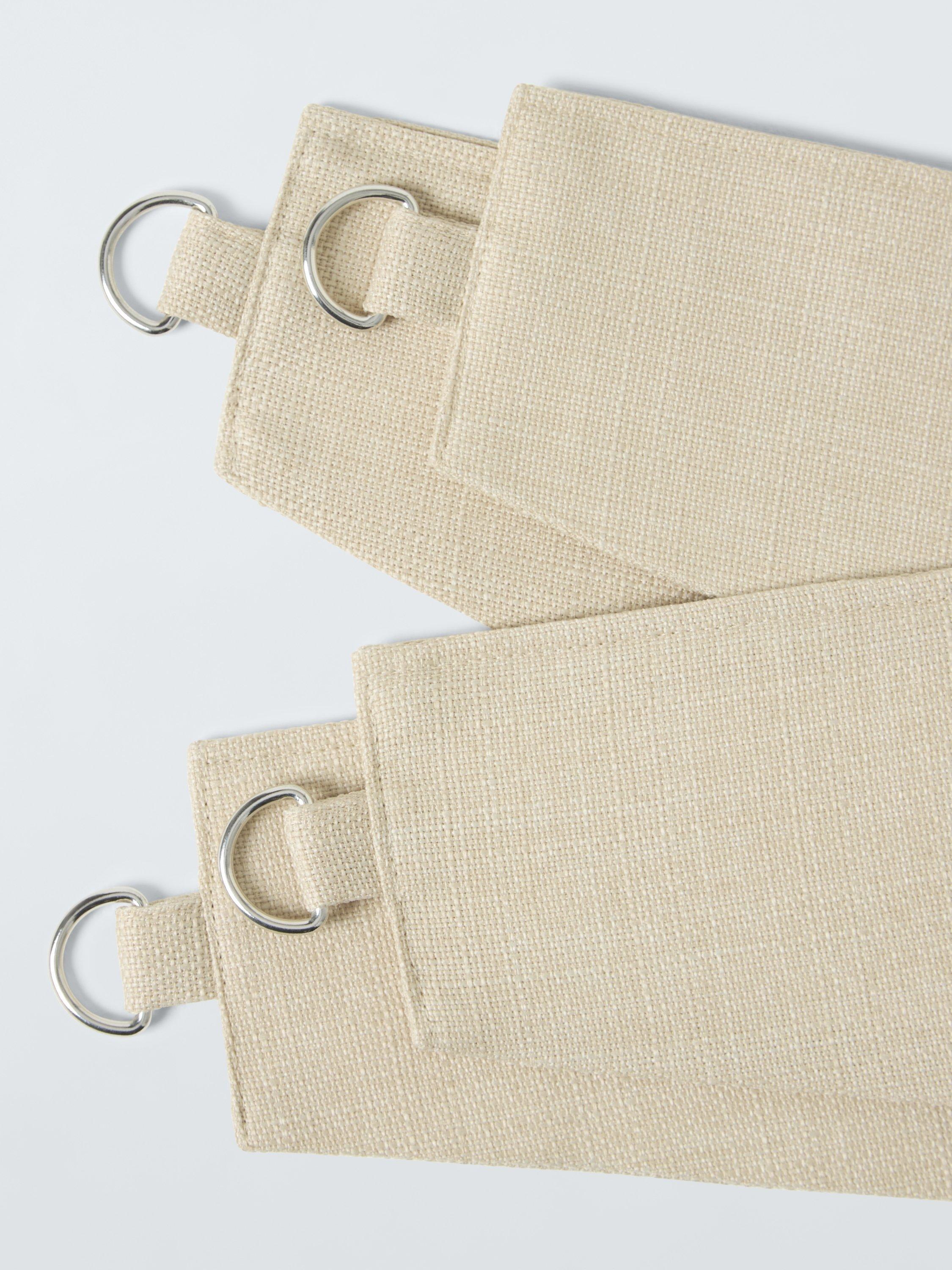 John Lewis textured weave tiebacks in oatmeal, imported from the UK