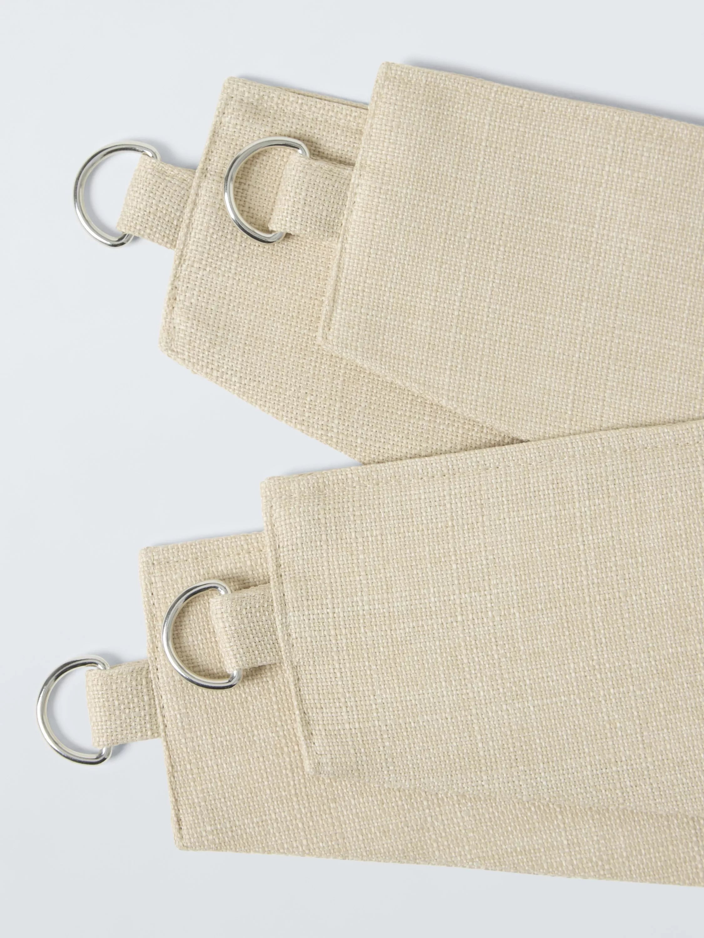 John Lewis textured weave tiebacks in oatmeal, imported from the UK