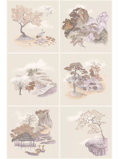 John Lewis Tile Toile Wallpaper with Japanese Landscape Inspiration- Buy online at McGrocer