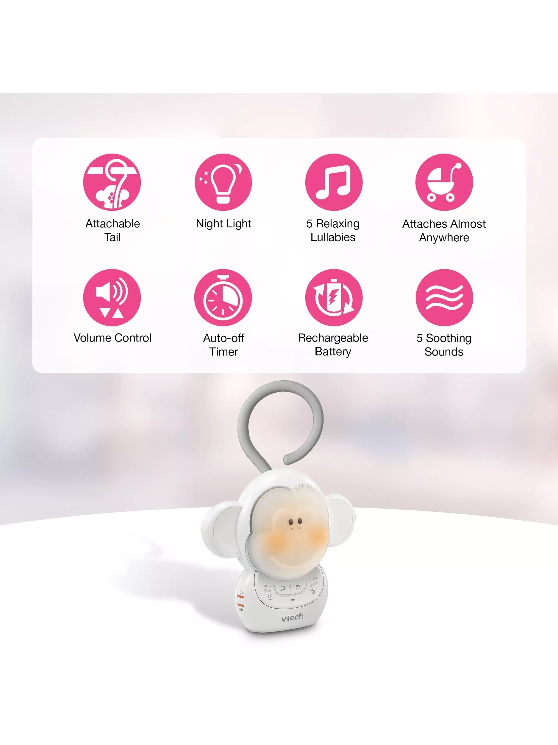 VTech V-Hush baby soother with night light lullabies (British brand)