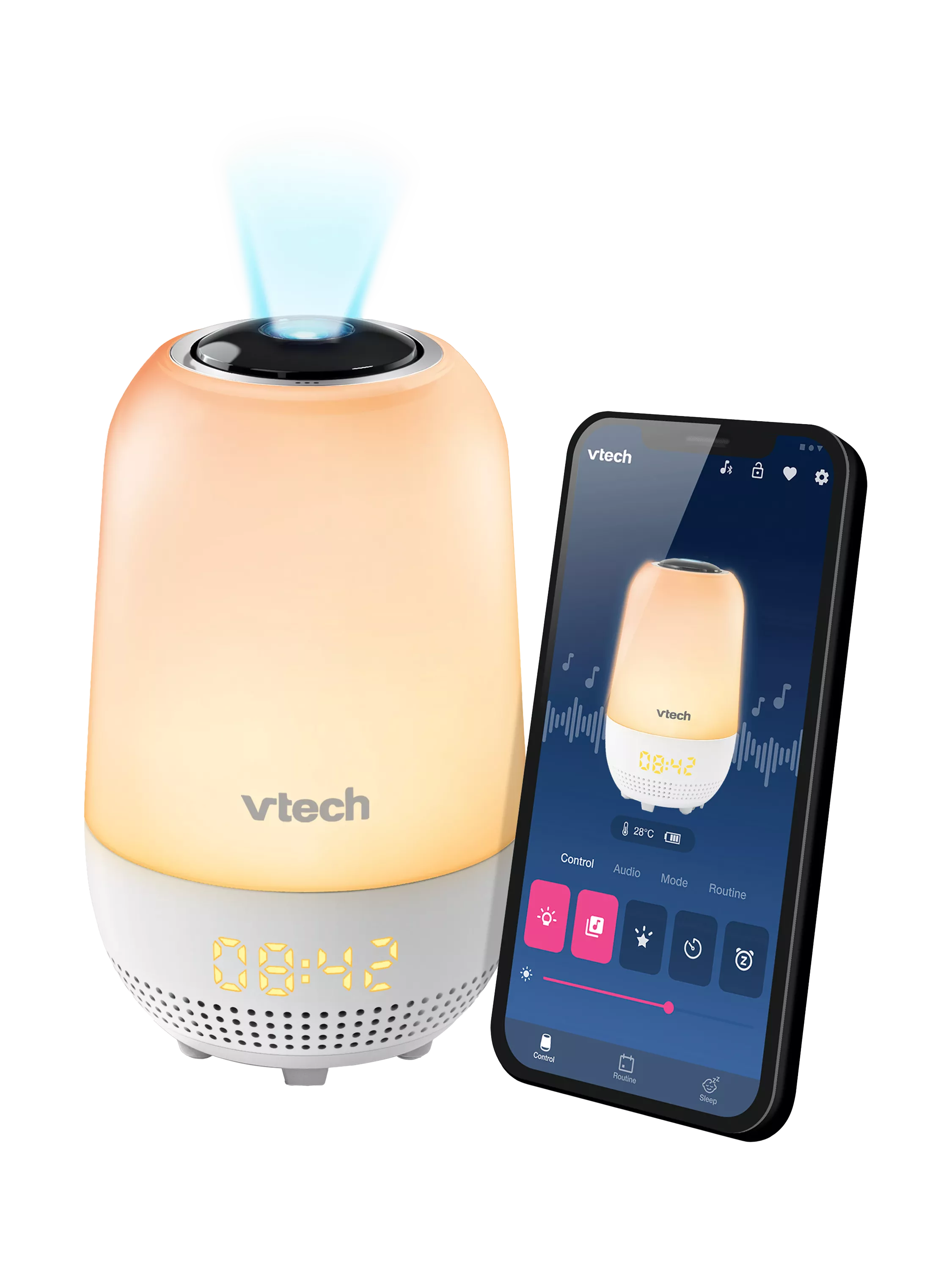 VTech V-Hush Lite soothing sleep trainer night light projector, UK version
