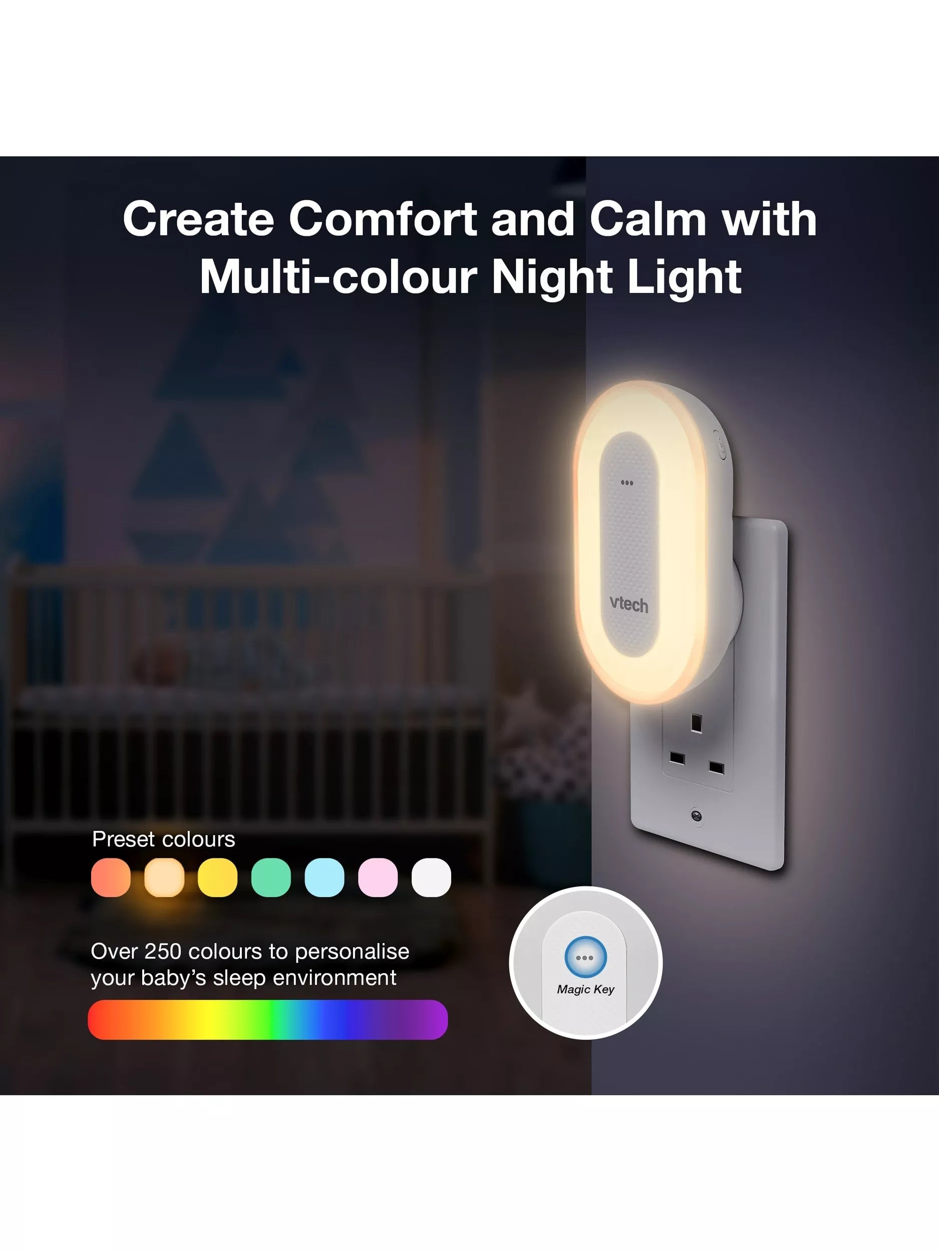 VTech V-Hush sleep soother night light Bluetooth (British brand)