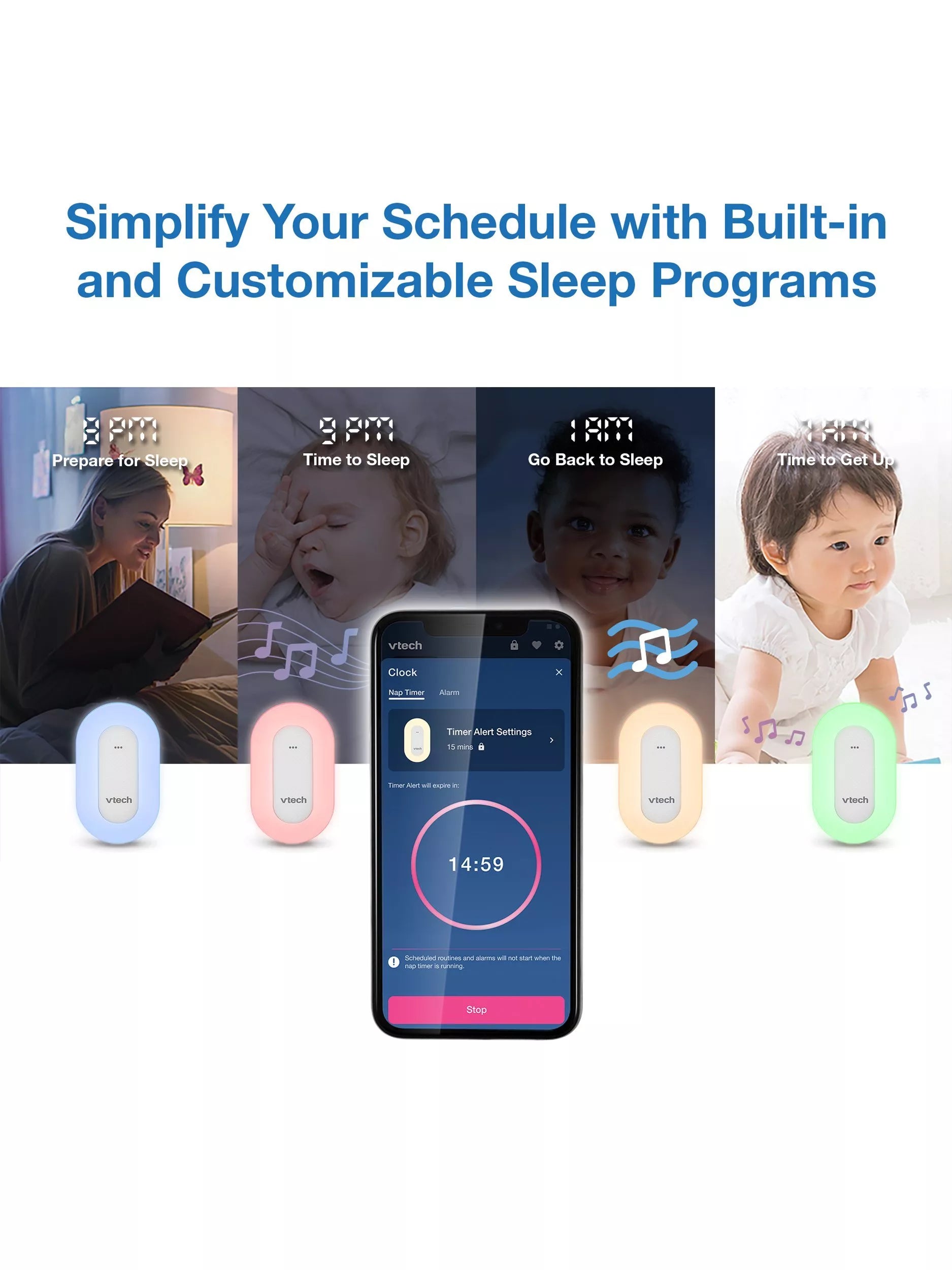VTech V-Hush sleep soother night light Bluetooth (British brand)