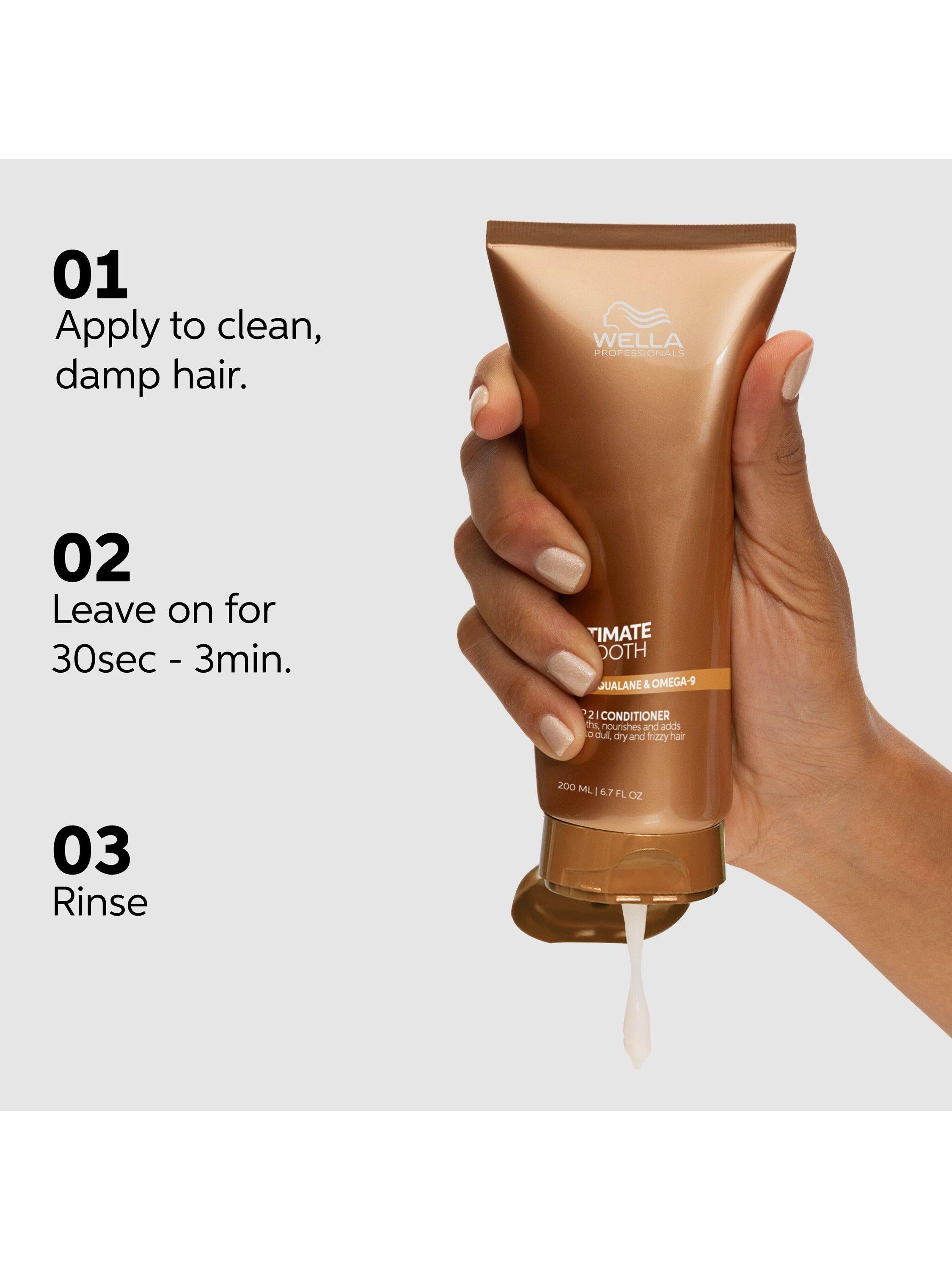 Wella Professionals ultimate smooth hair conditioner for dry and frizzy hair 200ml (British brand)