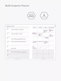 BLOX Stationery large academic diary 2025-26 denim, UK version