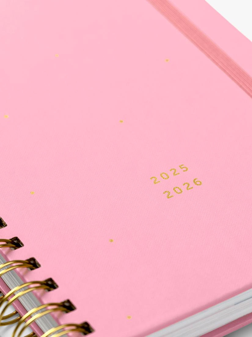Busy B 2025-26 week-to-view planner pink - British product