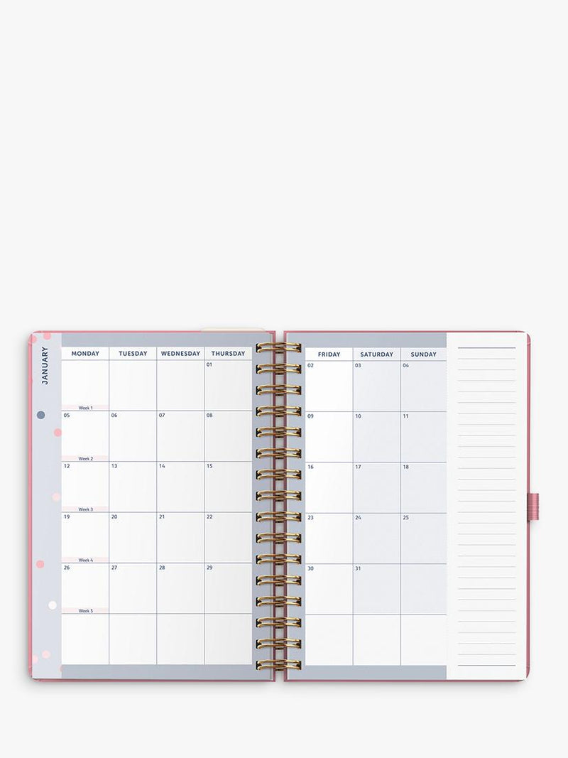 Busy B 2025-26 week-to-view planner pink - British product