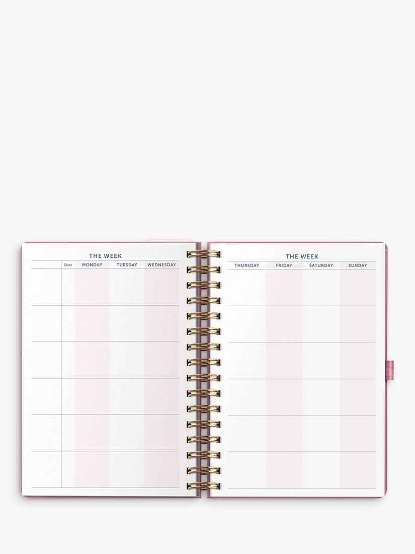 Busy B 2025-26 week-to-view planner pink - British product