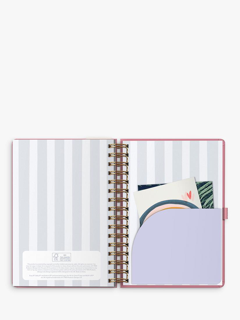 Busy B 2025-26 week-to-view planner pink - British product