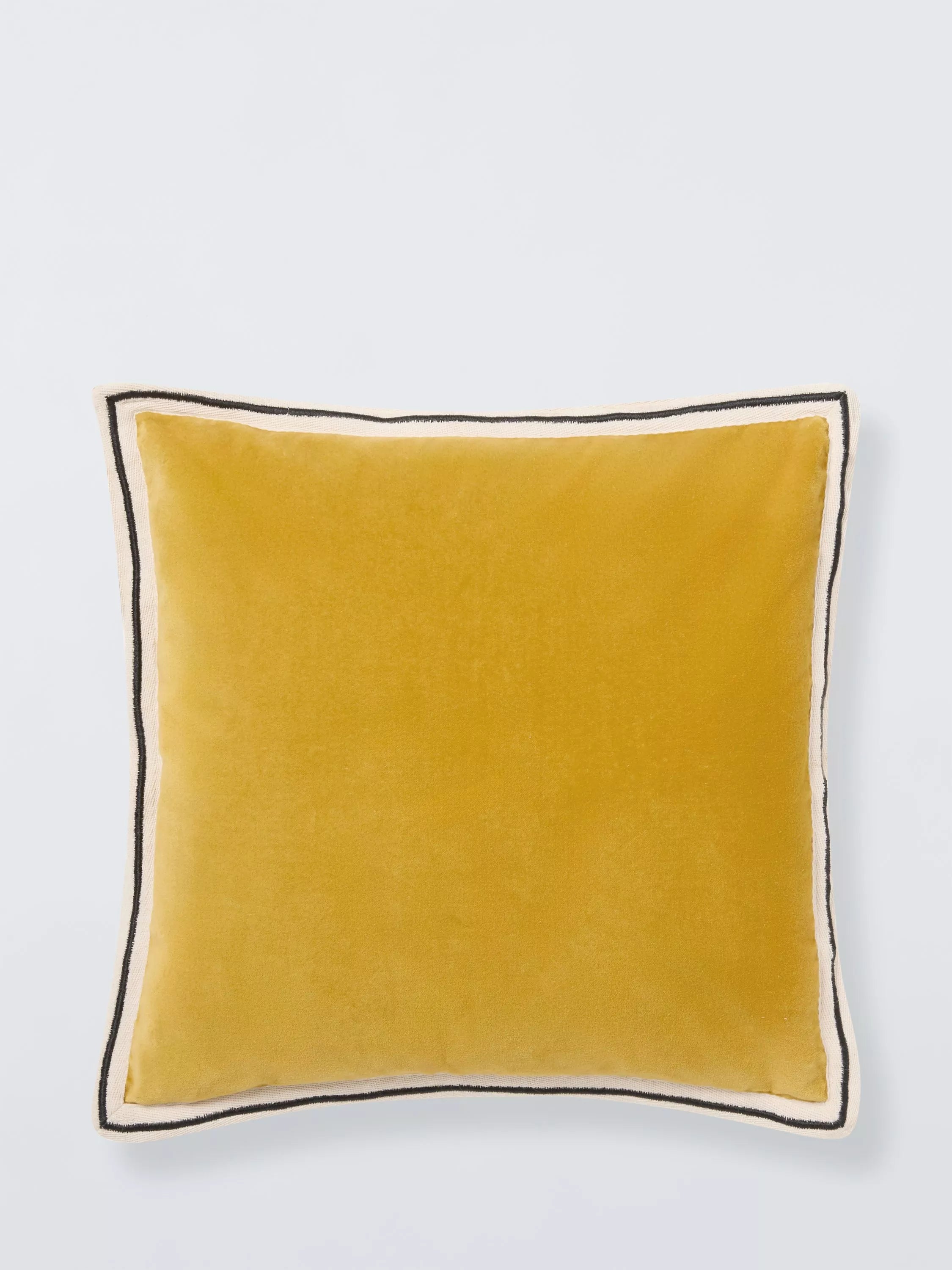 John Lewis Bordered Velvet Cushion 45 x 45cm