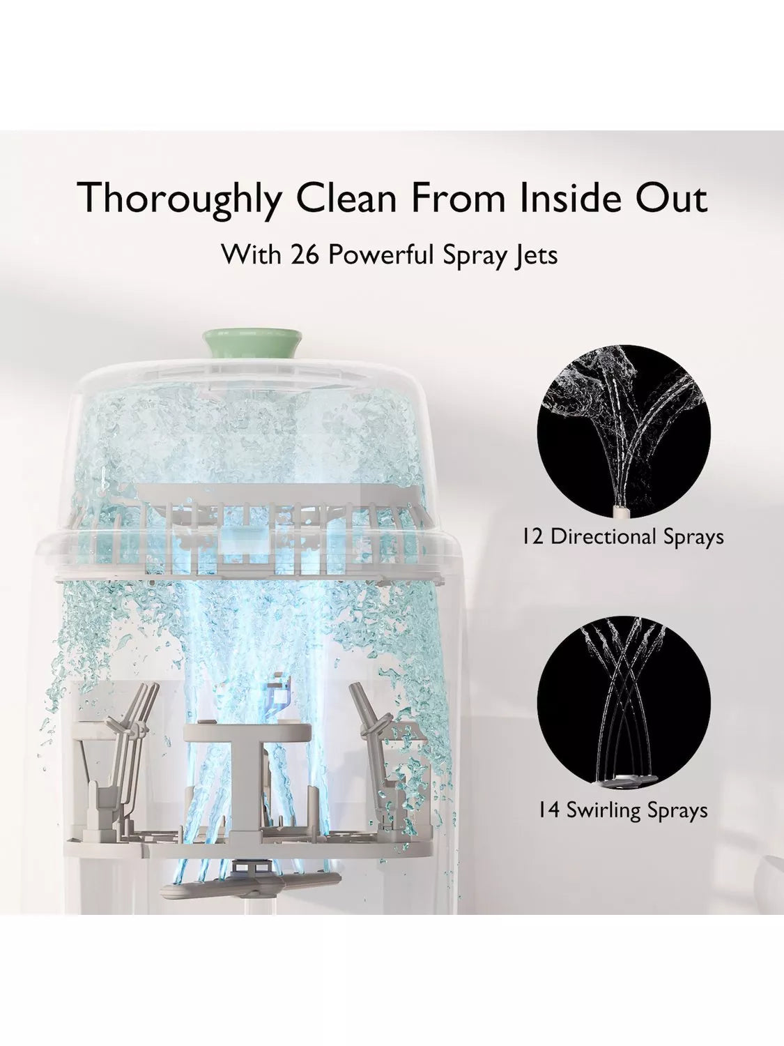 Momcozy KleanPal Pro baby bottle washer white, UK version