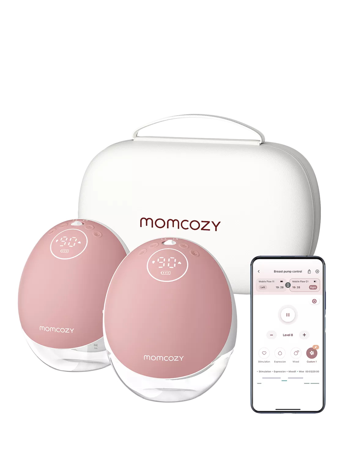 Momcozy M9 double breast pump mobile flow (British brand)